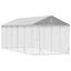 vidaXL Perrera de exterior con techo acero galvanizado plata 3x9x2,5 m, , large indicador imagen numero 15